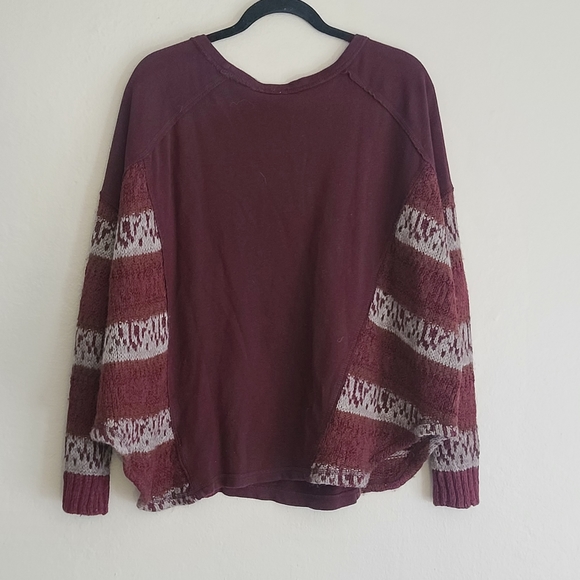 Free People Red Cotton Boyfriend Cardigan - Size M - Picture 4 of 8